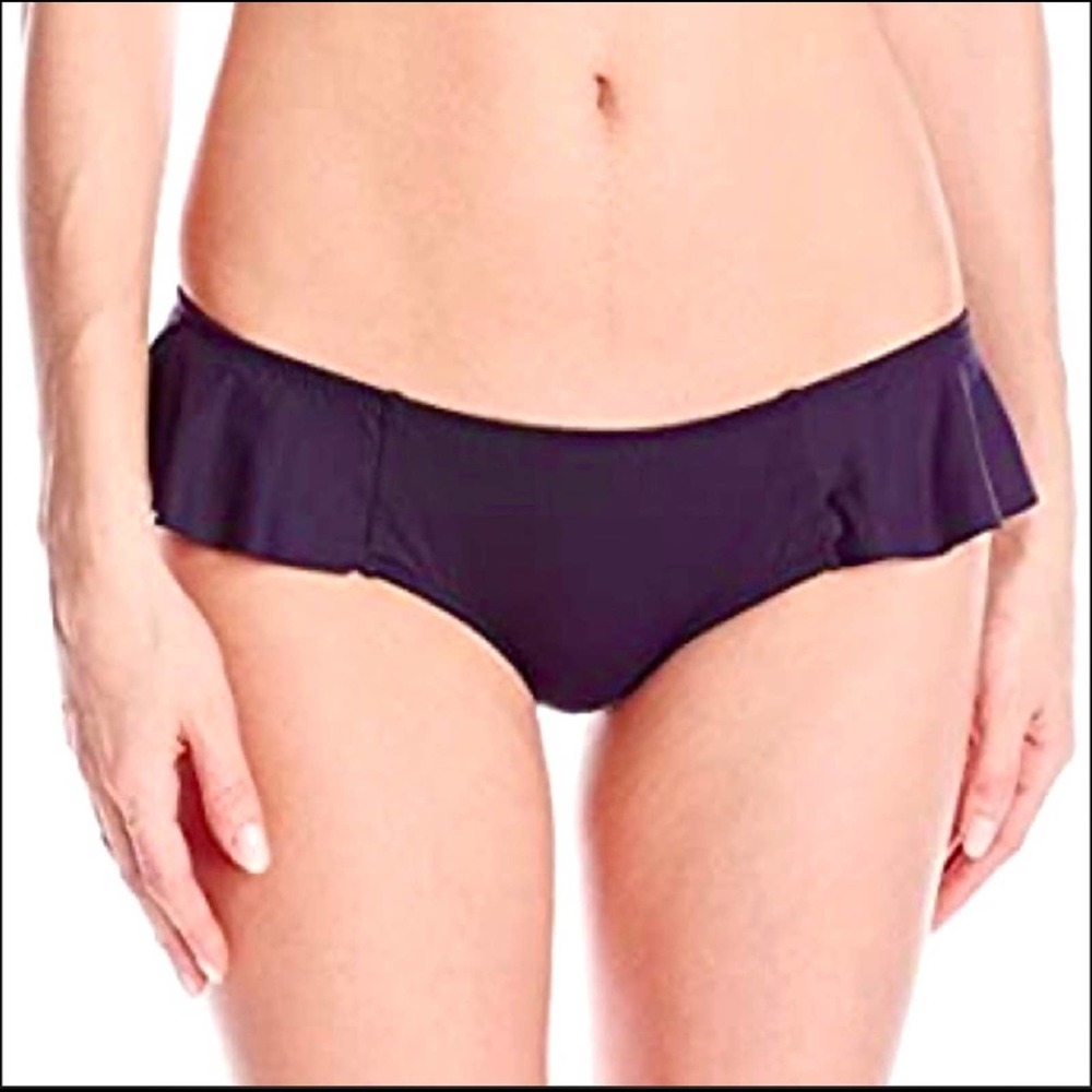 Eberjey Black Petal Ruffle Low Rise Bottom NEW Small